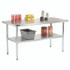 GLOBAL INDUSTRIAL 493598 Work Table with Undershelf, Rectangular, 48 x 30 x 35, Silver Top, Silver Base/Legs