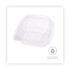 ECO-PRODUCTS,INC. EP-LC6 Renewable and Compostable Clear Clamshell Hinged Food Containers, 6 x 6 x 3, Plastic, 80/Pack, 3 Packs/Carton