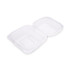 ECO-PRODUCTS,INC. EP-LC6 Renewable and Compostable Clear Clamshell Hinged Food Containers, 6 x 6 x 3, Plastic, 80/Pack, 3 Packs/Carton