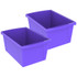 STOREX INDUSTRIES Storex Medium Classroom Storage Bin, Purple, Pack of 2