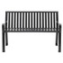 GLOBAL INDUSTRIAL 694853BKKD Steel Slat Benches with Back, 48" x 27" x 31", Black Seat/Back, Black Base