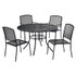 GLOBAL INDUSTRIAL 695972 Interion Mesh Cafe Table and Chair Sets, Round, 36" Dia x 29"h, Black Top, Black Base/Legs