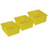 ROMANOFF PRODUCTS Romanoff Stowaway® 5" Letter Box no Lid, Yellow, Pack of 3
