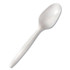 BERK ENTERPRISES INC Berkley Square 1013000 Mediumweight Polypropylene Cutlery, Spoon, Plastic, White, 1,000/Carton