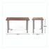 UNION & SCALE 24398974 Essentials Writing Table-Desk with Integrated Power Management, 47.5" x 23.7" x 28.8", Espresso/Aluminum