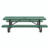 GLOBAL INDUSTRIAL 277153GN Expanded Steel Picnic Table, Rectangular, 96 x 62 x 29.5, Green Top, Green Base/Legs
