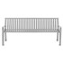 GLOBAL INDUSTRIAL 694854GYKD Steel Slat Benches with Back, 72" x 26" x 31", Gray Seat/Back, Gray Base