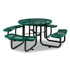 GLOBAL INDUSTRIAL 277150GN Expanded Steel Picnic Table, Round, 46" Dia x 29.5"h, Green Top, Green Base/Legs