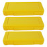 ROMANOFF PRODUCTS Romanoff Ruler Box, Yellow, Pack of 3