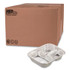 HFA INC 204535-250W Aluminum Oblong Container with Lid, 3 Compartments, 24 oz, 8.5 x 6.38 x 1.47, Silver, 250/Carton