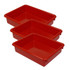 ROMANOFF PRODUCTS Romanoff Stowaway® 3" Letter Tray no Lid, Red, Pack of 3