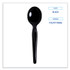 BOARDWALK SOUPHWPSBLA Heavyweight Polystyrene Cutlery, Soup Spoon, Black, 1000/Carton