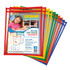 C-LINE PRODUCTS INC C-Line® Reusable Dry Erase Pockets, Primary Colors, 9 x 12, Pack of 10