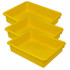 ROMANOFF PRODUCTS Romanoff Stowaway® 3" Letter Tray no Lid, Yellow, Pack of 3