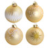 GIBSON OVERSEAS INC. 995117508M Martha Stewart Holiday Ball Ornament 4-Piece Set, 5inH x 4inW x 4inD, Gold