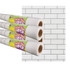 TEACHER CREATED RESOURCES Teacher Created Resources® White Subway Tile Better Than Paper Bulletin Board Roll, 4' x 12', Pack of 4