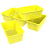 STOREX INDUSTRIES Storex Small Cubby Bin, Yellow, Pack of 5