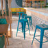 Global Industrial Flash Furniture 30""H Backless Antique Blue Metal Barstool p/n ET-BT3503-30-AB-GG