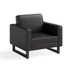 SAFCO PRODUCTS CO 1732MRL2BLKBL Safco Mirella Lounge Chair, Black/Black