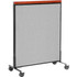 Global Industrial Interion® Mobile Deluxe Office Partition Panel 36-1/4""W x 46-1/2""H Gray p/n 694967MGY
