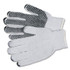 TRADEX INTERNATIONAL AMBITEX® CTPS400MN1SD Pro PVC-Dotted String-Knit Gloves, Medium, White/Black, 12 Pairs