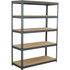 Global Industrial 5 Shelf Extra Heavy Duty Boltless Shelving Starter 72""W x 15""D x 96""HWood Deck p/n B3164159