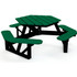 Global Industrial™ 6' Hexagon Picnic Table Recycled Plastic Green p/n B264040