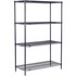 Global Industrial Nexel® 4 Shelf Nexelon® Blue Wire Shelving Unit Starter 36""W x 24""D x 74""H p/n 188428E