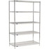 Global Industrial Nexel® 5 Shelf Chrome ESD Wire Shelving Unit Starter 72""W x 24""D x 86""H p/n B2351705