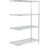 Global Industrial Nexel® 4 Shelf Poly-Z-Brite® Wire Shelving Unit Add On 30""W x 18""D x 54""H p/n 796208