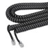 SOFTALK LLC 48102 Coiled Phone Cord, Plug/Plug, 12 ft, Black