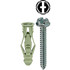 L.H. DOTTIE COMPANY L.H.Dottie® Triple Grip Anchor Kit w/ Combo Hex Head Screw #12 Tuff Pack 101 Pieces p/n TG12KHXTP