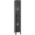 Hallowell URB1258-2A-ME Lockers; Locker Style: Horizontal ; Locker Configuration: 1-Wide ; Assembled: Yes ; Shelf Capacity: 0 ; Handle Type: Recessed ; Locker Material: Steel