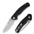SENCUT S20066-1 Slashkin Flipper/Thumb Stud Folding Knife 3.48"" Satin D2 Drop Point Plain Edge Blade, Black G10 Handle