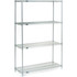 Global Industrial Nexel® 4 Shelf Stainless Steel Wire Shelving Unit Starter 36""W x 36""D x 74""H p/n B2346013