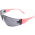 Erb Industries Inc ERB® Lucy Frameless Ladies Safety Glasses Anti-Scratch Smoke Lens Pink Temples Pack of 12 p/n WEL17959PIGY