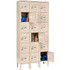 Global Industrial™ Capital® 6-Tier 18 Door Box Locker 36""W x 12""D x 78""H Tan Assembled p/n 652970TN