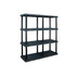 Spc Industrial Structural Plastics Corp. Structural Plastic Adjustable Vented Shelving 66""W x 24""D x 72""H Black p/n AS6624X4