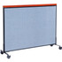 Global Industrial Interion® Mobile Deluxe Office Partition Panel 60-1/4""W x 46-1/2""H Blue p/n 694973MBL