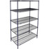 Global Industrial Nexel® 5 Shelf Nexelon® Blue Wire Shelving Unit Starter 72""W x 18""D x 63""H p/n B2333338