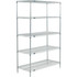 Global Industrial Nexel® 5 Shelf Poly-Z-Brite® Wire Shelving Unit Starter 24""W x 14""D x 63""H p/n B3152521