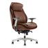 OFFICE DEPOT 51436 Shaquille O-Neal Zethus Ergonomic Bonded Leather High-Back Executive Office Chair, Brown