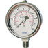 Wika 52459683 Pressure Gauge: 2-1/2" Dial, 0 to 16 psi, 1/4" Thread, BSPP, Lower Mount