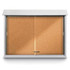 United Visual Products UVMC5240-WHT Enclosed Cork Bulletin Board: 52" Width, 40" Height, Cork Over Fiberboard, Natural Cork