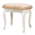 WHOLESALE INTERIORS, INC. Baxton Studio 2721-10254  Traditional French Country Provincial Upholstered Vanity Ottoman, Sand/White