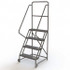 TRI-ARC KDTF104246 Steel Tilt & Roll Rolling Ladder: 4 Step