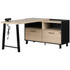 SOUTH SHORE IND LTD 13323 South Shore Kozack 51inW L-Shaped Computer Desk, Soft Elm/Matte Black