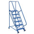 Vestil LAD-TRN-60-6-G 6-Step Steel Step Ladder: Type IA, 90" High