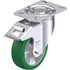 Blickle 910304 Top Plate Casters; Mount Type: Plate ; Number of Wheels: 1.000 ; Wheel Diameter (Inch): 6 ; Wheel Material: Polyurethane ; Wheel Width (Inch): 2 ; Wheel Color: Green
