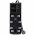 CYBERPOWERPC CSB806 CyberPower CSB806 Essential 8 - Outlet Surge with 1800 J - Clamping Voltage 800V, NEMA 5-15P, Right Angle - 45 deg. Offset, 15 Amp, EMI/RFI Filtration, Black, Lifetime Warranty